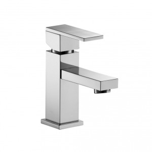 Single silver stainless steel tap with designer square shape to tap