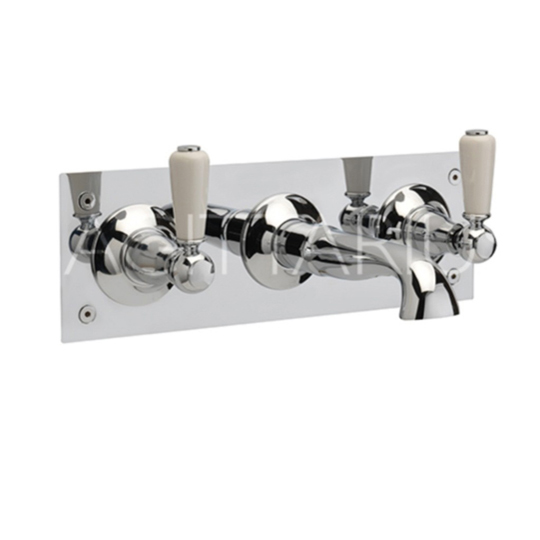 Sagittarius Kensington Lever 3 Hole Wall Mounted Basin Mixer KL-207-C KL-207-G