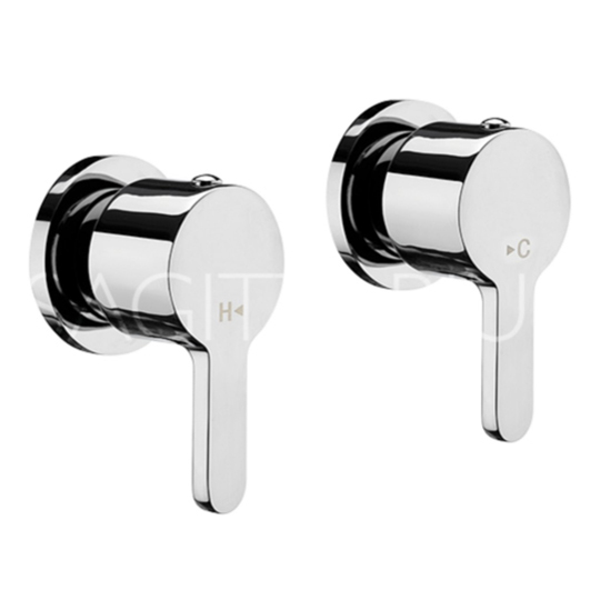 Sagittarius Plaza Wall Mounted Side Valves Pair PL-142-C