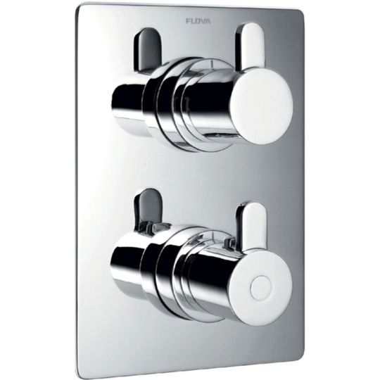 X Flova Essence Concealed Thermostatic Shower Valve With 3 Way Diverter Valve EST444