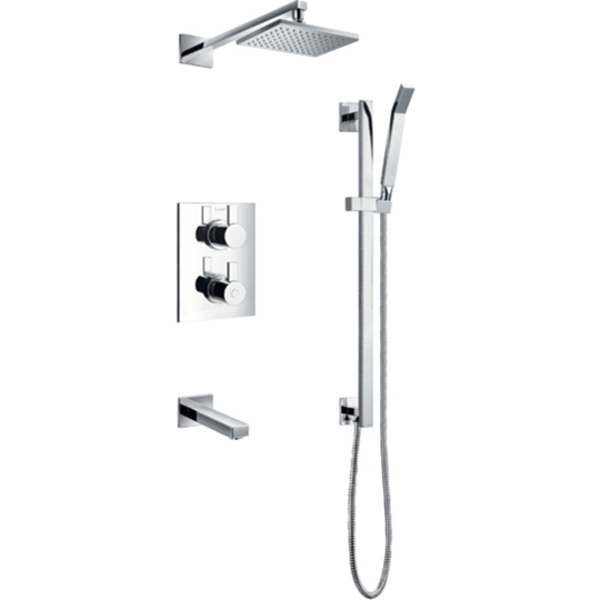 Flova STR8 Concealed Thermostatic Shower Valve Kit STT3FBFSP