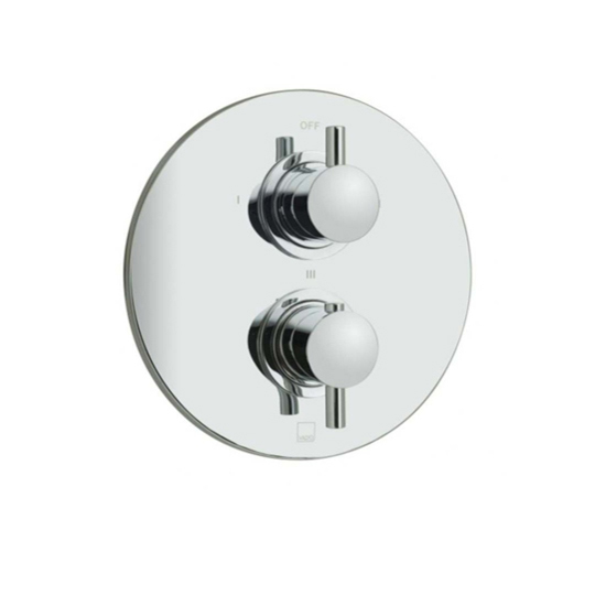 Vado Zoo Concealed Three Outlet, Two Handle Thermostatic Shower Valve With Integrated Diverter CEL-148D/3/SQ-C/P