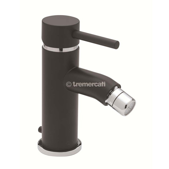 Tre Mercati Milan Black Mono Bidet Mixer With Pop-up Waste 63380