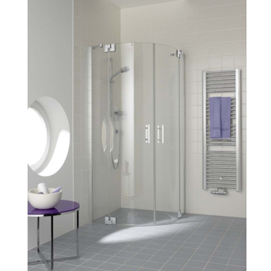 Kermi Filia XP Quadrant Shower Enclosure Hinged Door With Fixed Panels