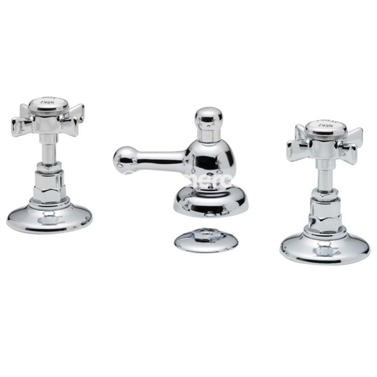 Tre Mercati Imperial 3 Hole Bidet Mixer With Pop Up Waste 1080B