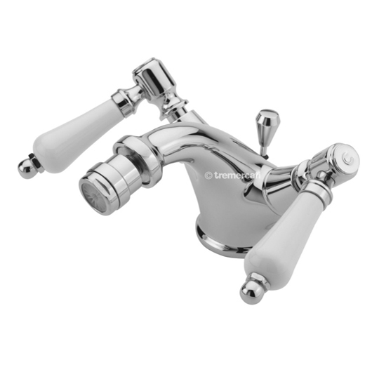 Tre Mercati Victoria Bianco Mono Bidet Mixer with Pop-Up Waste 1508