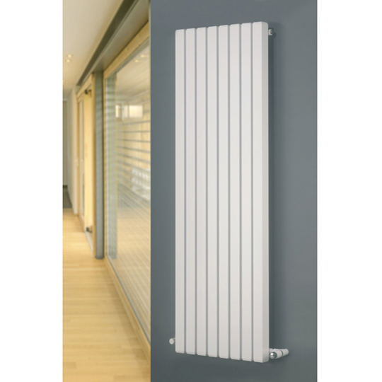 Eucotherm Vulkan Square Tube Vertical Designer Radiator - White EVUQ