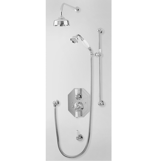 Perrin And Rowe Traditional 5 Inch Rose Shower Set 2