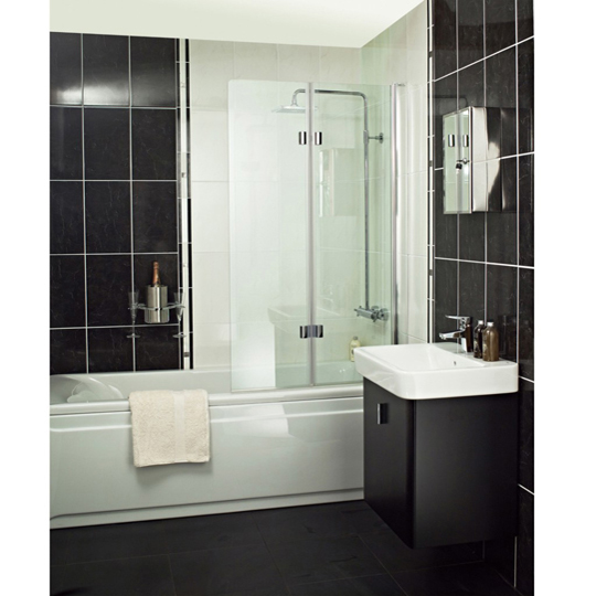X Roman Showers Embrace Bath Screen - Inward and Outward Opening