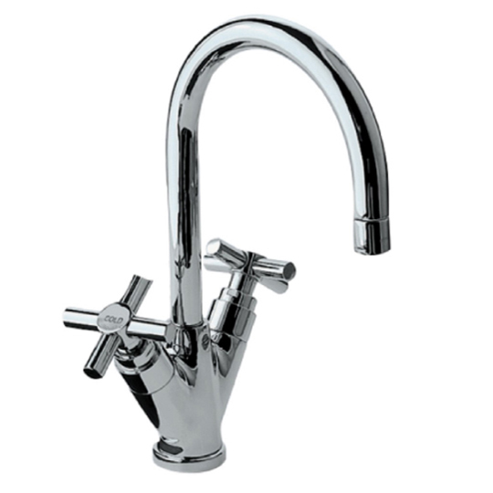 Jaquar Solo Curved Spout Mono Basin Mixer SOL-CHR-6167B