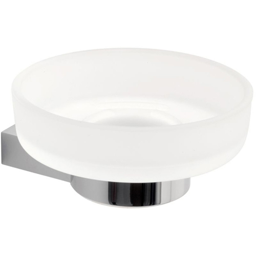 Vado Infinity Frosted Glass Soap Dish and Holder Wall Mounted INF-182-CP