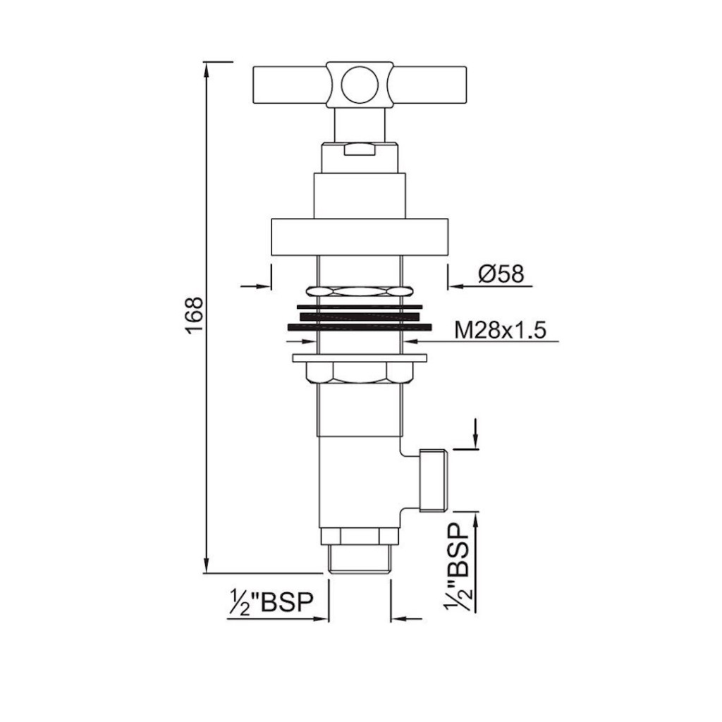 Jaquar Solo Deck Mounted Stop Valve Pair SOL-CHR-6809
