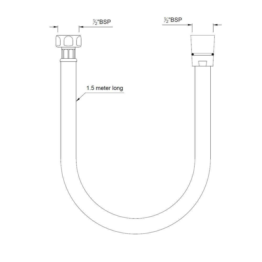 Jaquar Easy Flex Tube Shower Hose 1.5m SHA-CHR-571