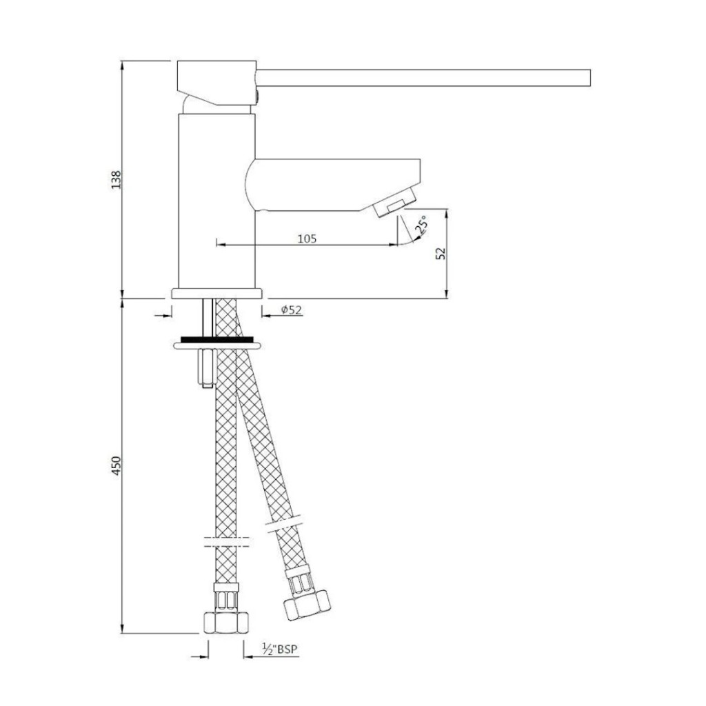 Jaquar Florentine Single Lever Basin Mixer Elbow Action FLR-CHR-5033B