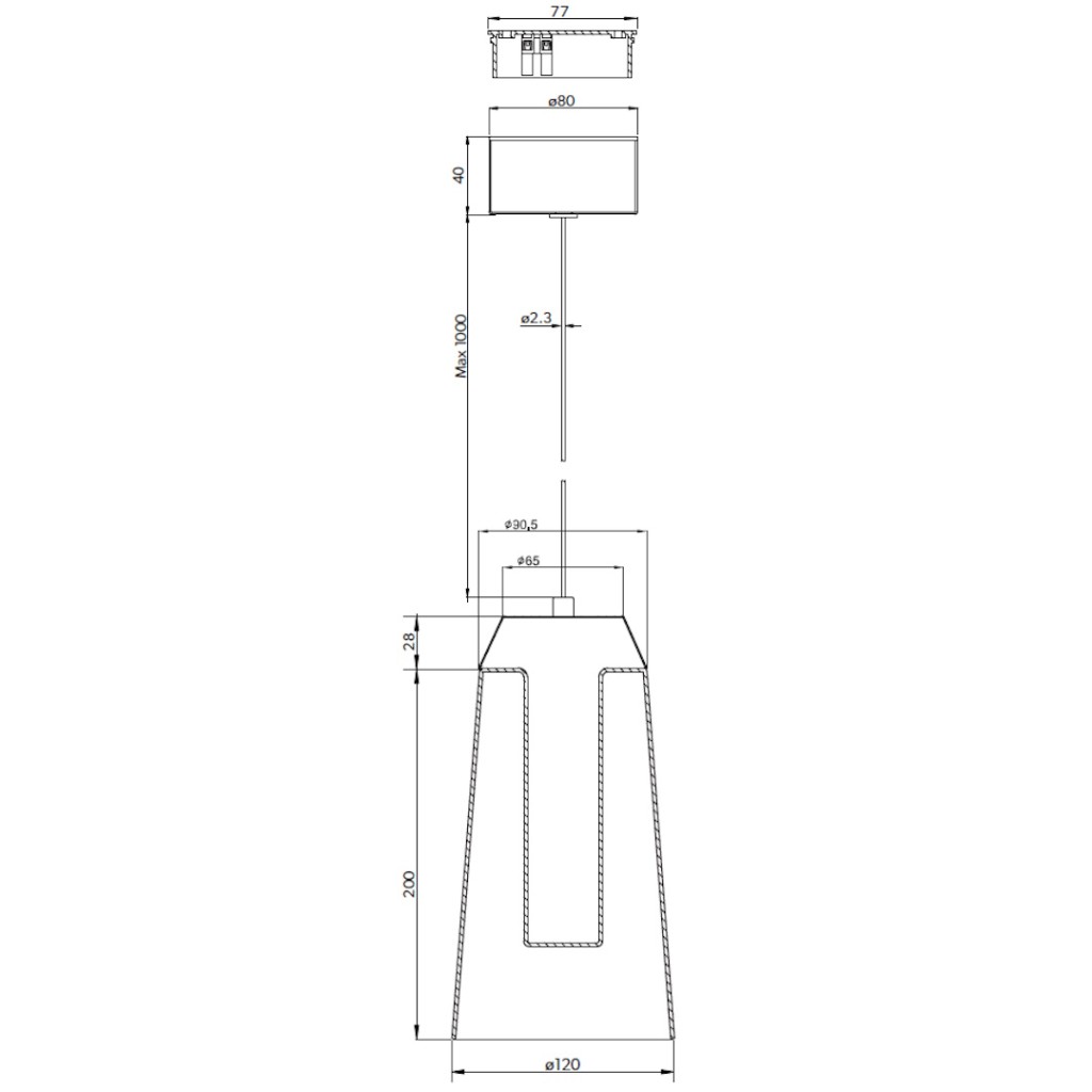 HiB Rise LED Pendant Ceiling Lighting 0770