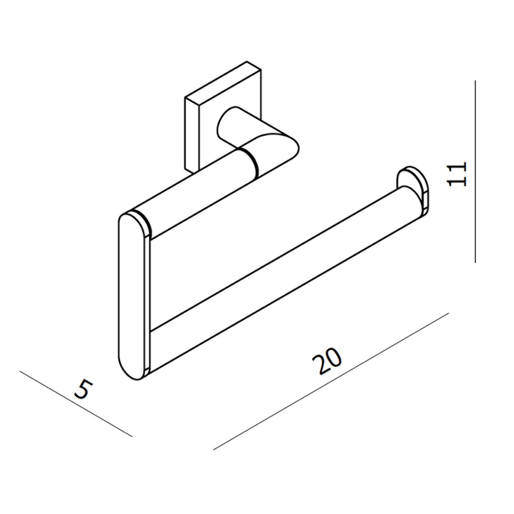 HiB Hecto Towel Ring Holder Chrome ACHECH03