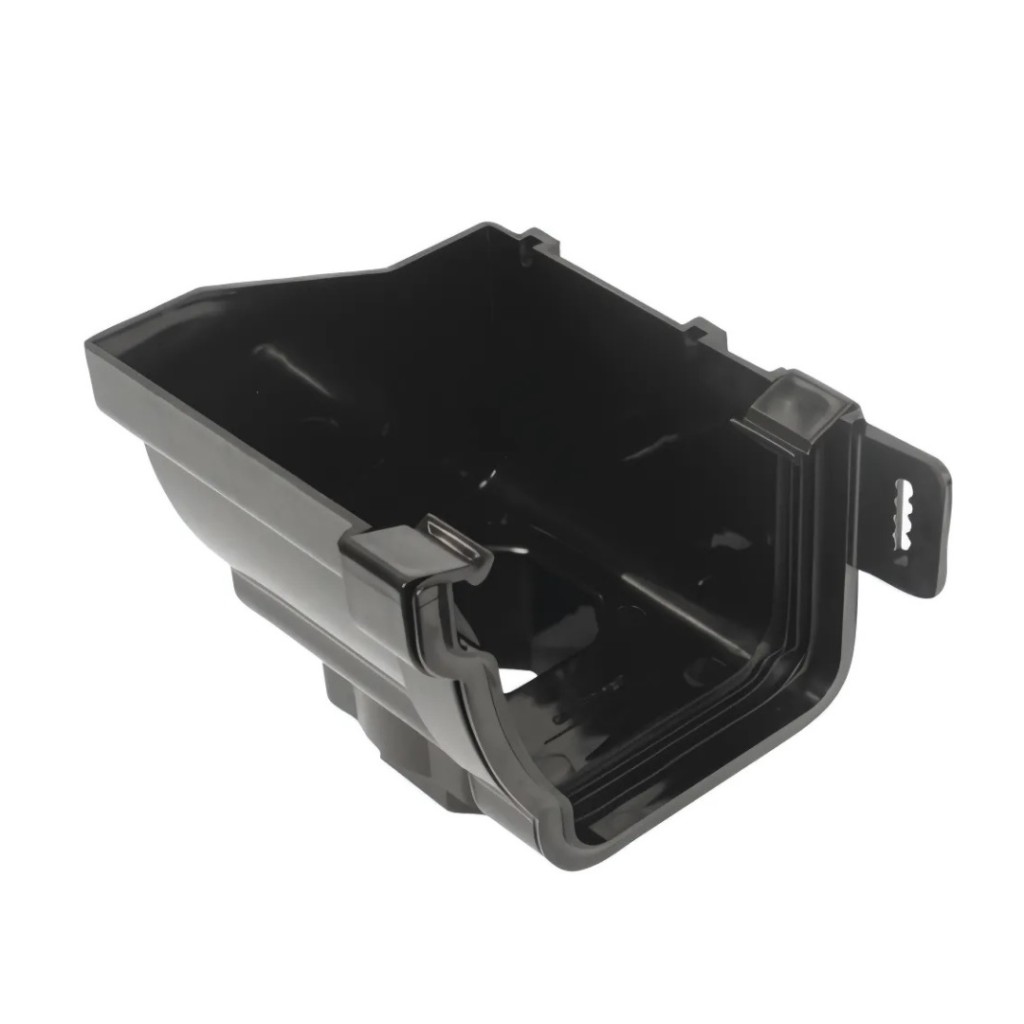 Osma PVC-U StormLine 111mm LH Stopend Outlet 8T807 Black