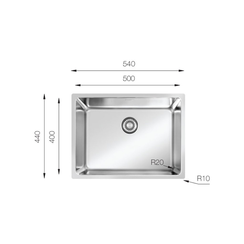 Ukinox Micro Ekspress Series Undermount Kitchen Sink MES 500