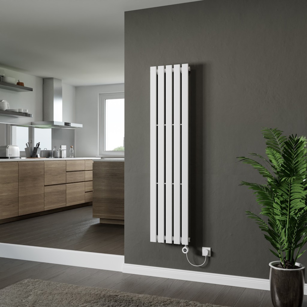 Eucotherm Vega Electric Vertical Single Panel Radiator with Smart Control VEGE