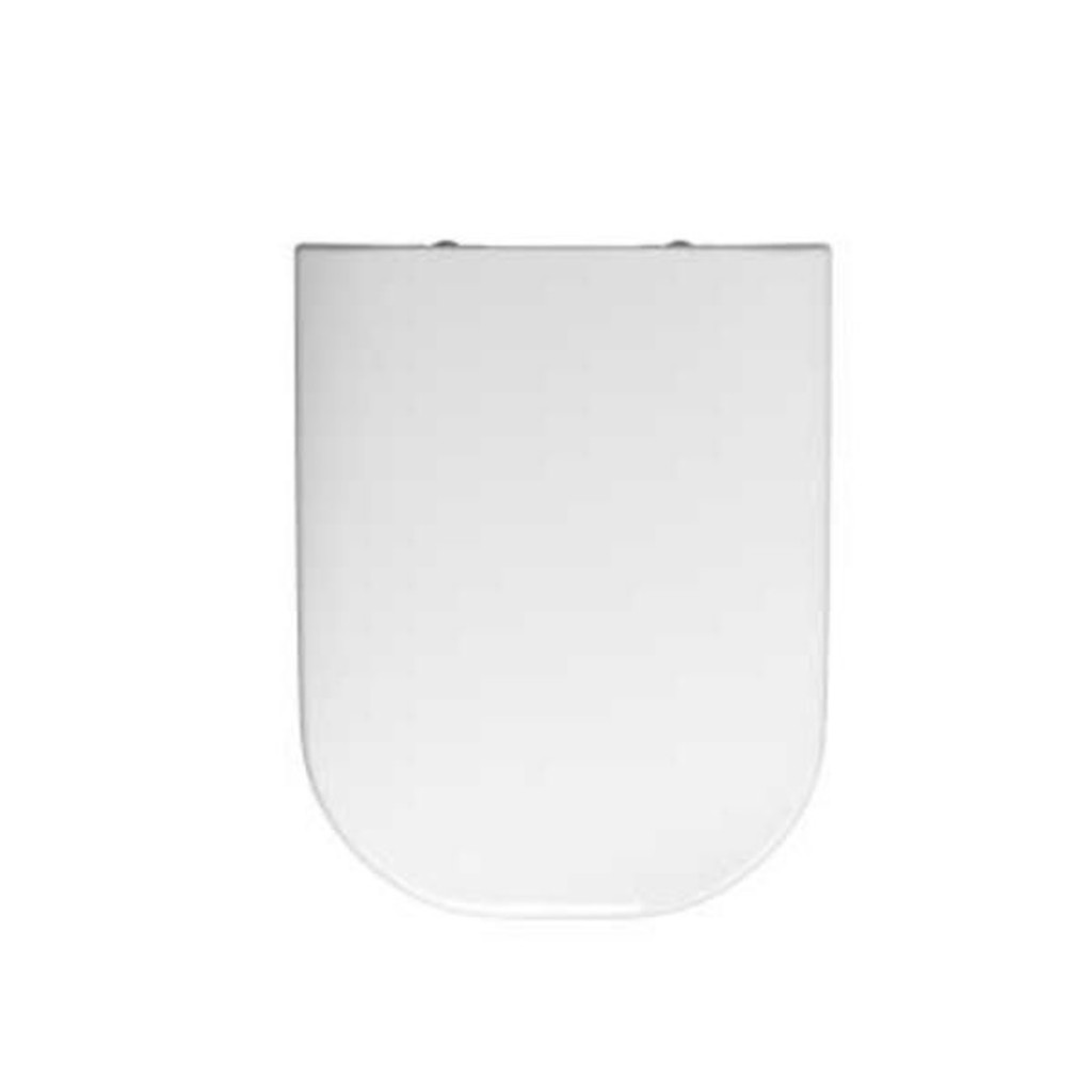 Twyford E500 Square Toilet Seat Cover Soft Close White E57951WH