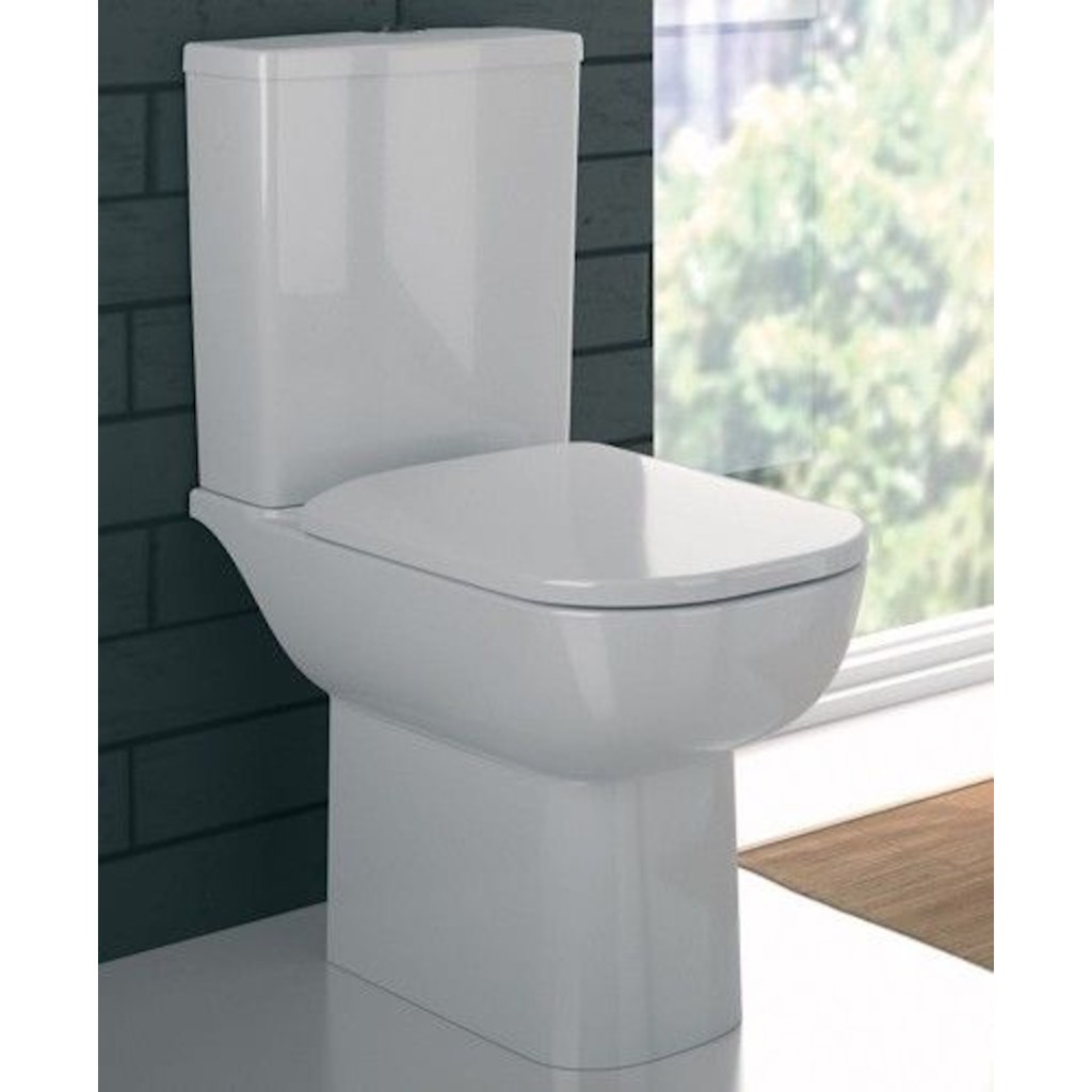 Twyford E500 Square Toilet Seat Cover Soft Close White E57951WH