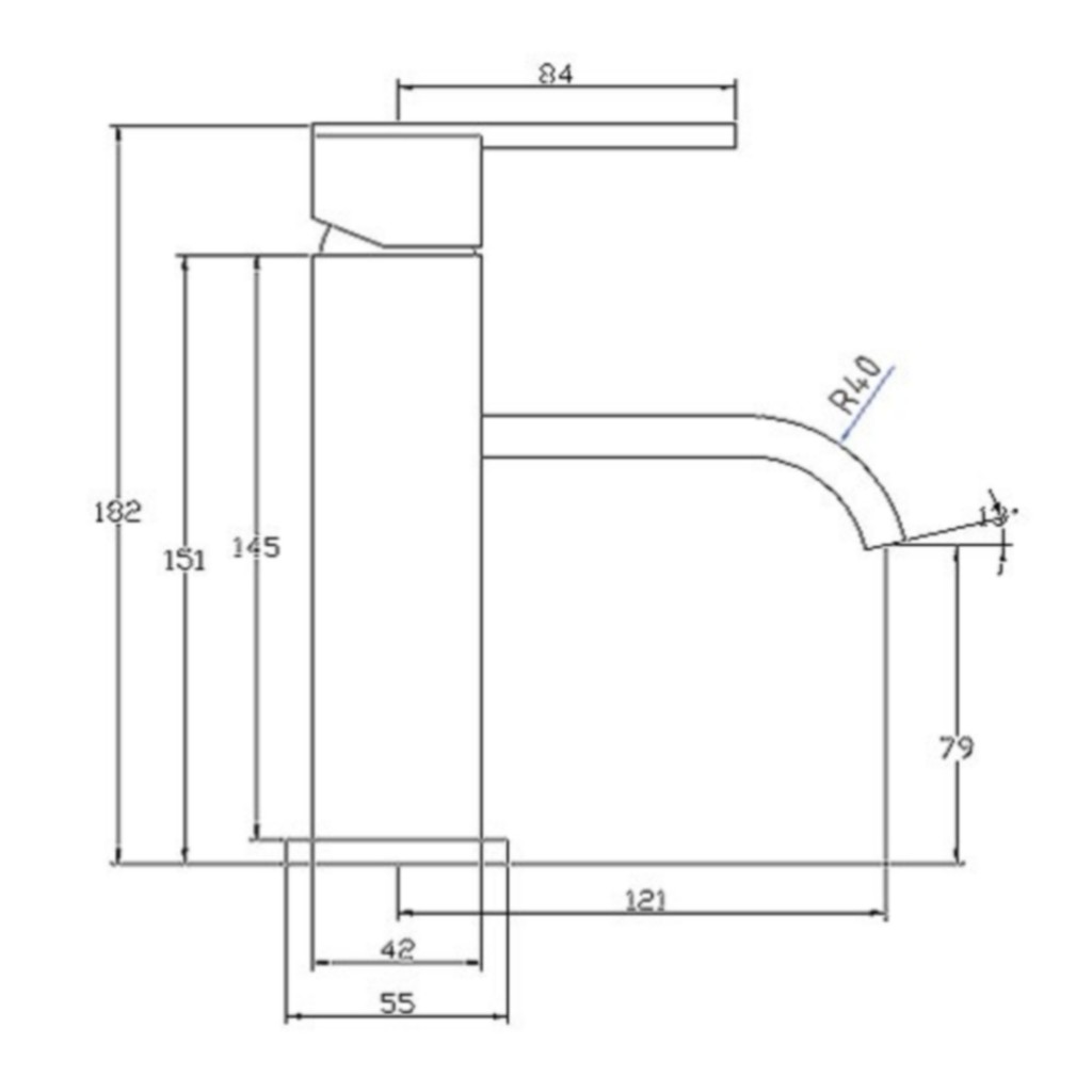 Mayfair Ice Fall Lever Mono Basin Mixer Tap IFL009
