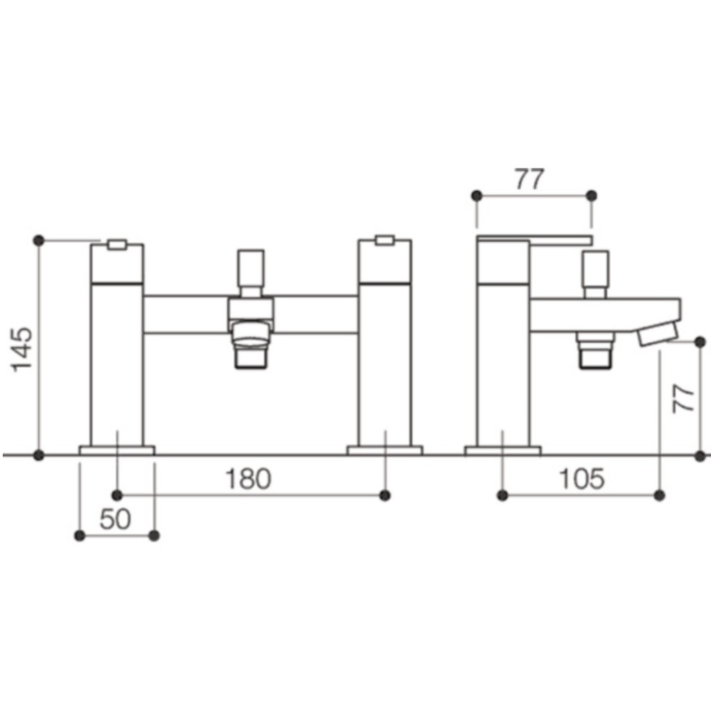 Mayfair Ice Quad Bath Shower Mixer ISL007