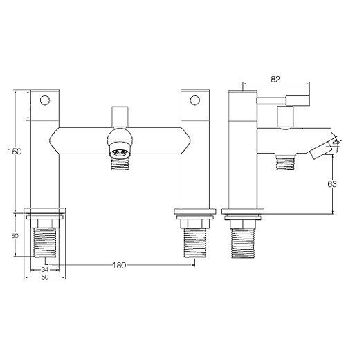 Mayfair Series F Bath Shower Mixer SFL007