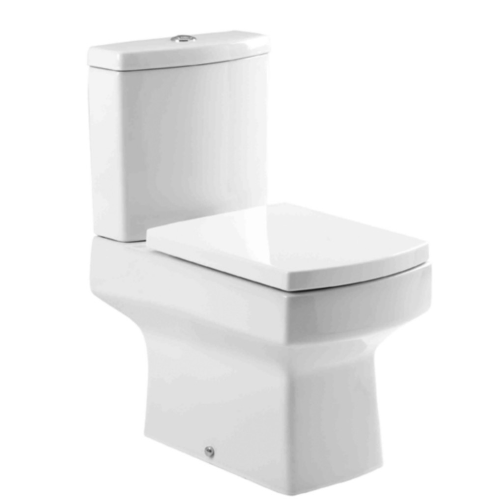 Violet Close Coupled Pan with Push Button Cistern and Luxury Soft Close Seat