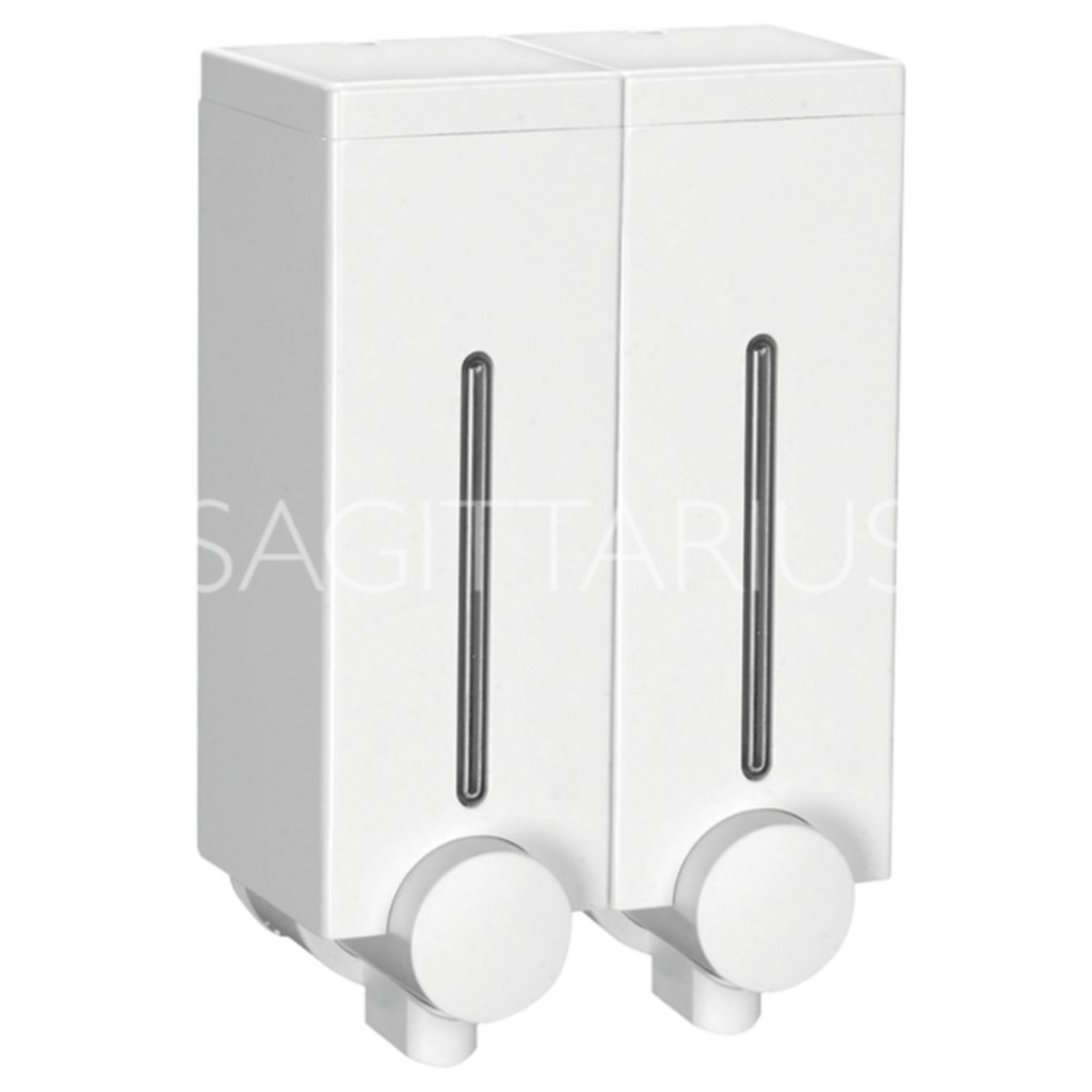 Sagittarius White Compact 2 Section Soap Dispenser