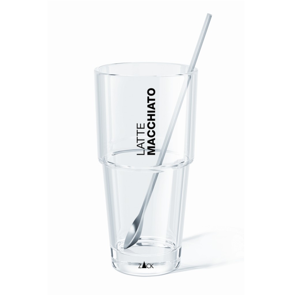 Zack Ceto Latte Macchiato Glass And Spoon 20166
