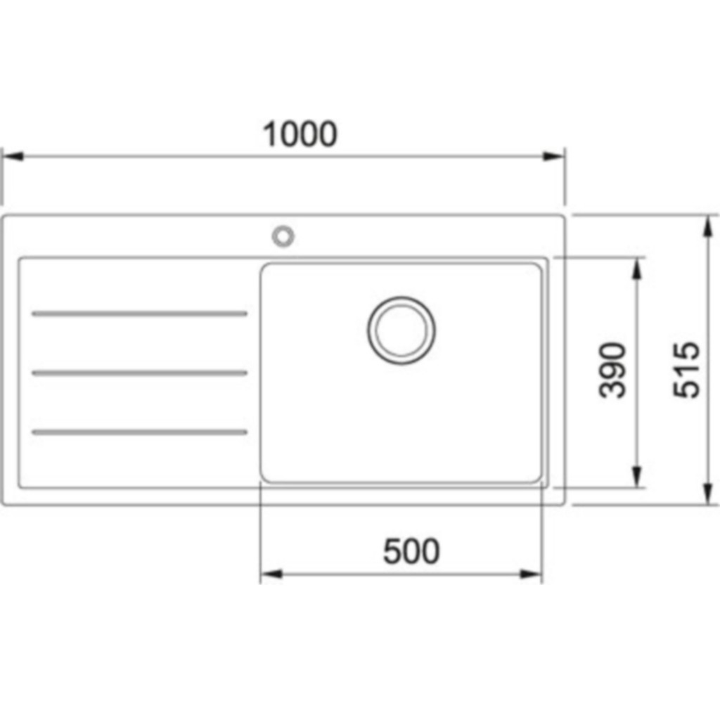 X Franke Mythos Fusion MTF 611 Fragranite Sink