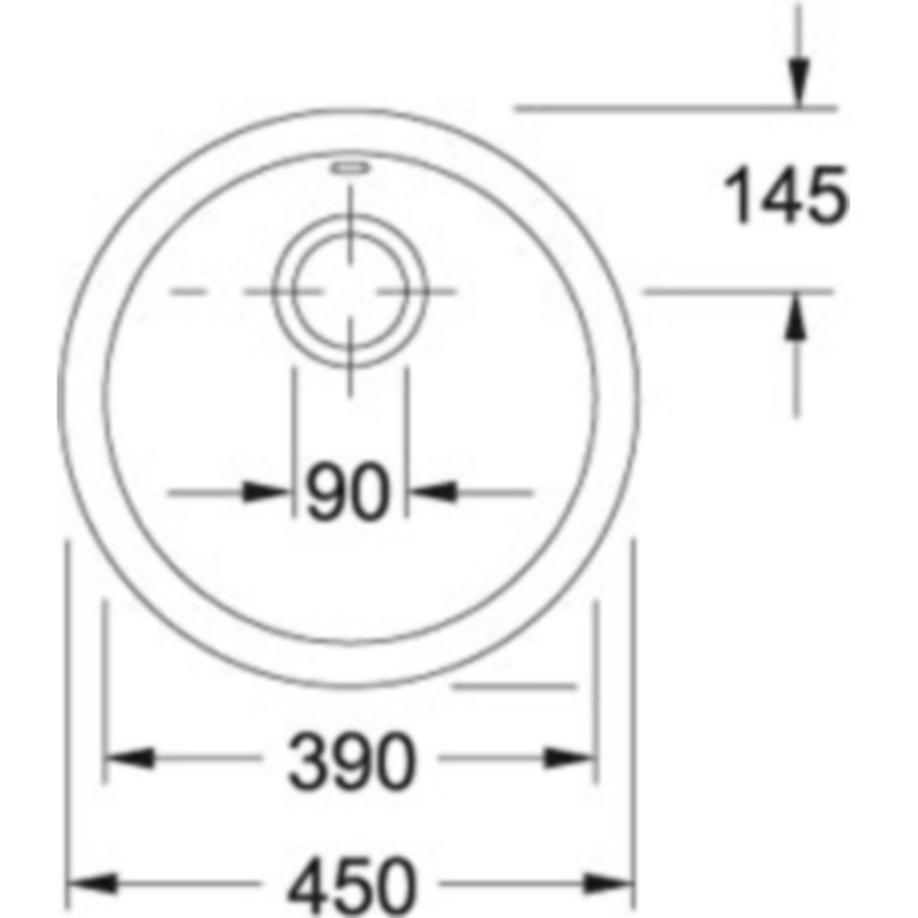 X Franke Rotondo RUK 110 Ceramic Undermount Sink