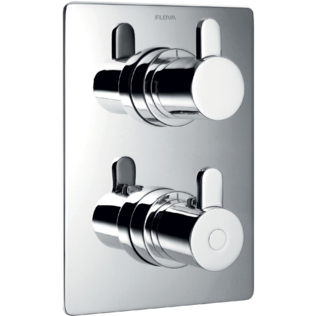 Flova Essence Concealed Thermostatic Shower Valve With Shut Off Valve