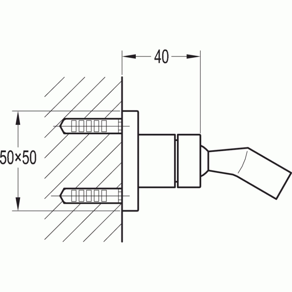 Flova Brass Square Swivel Handset Holder FVKI118