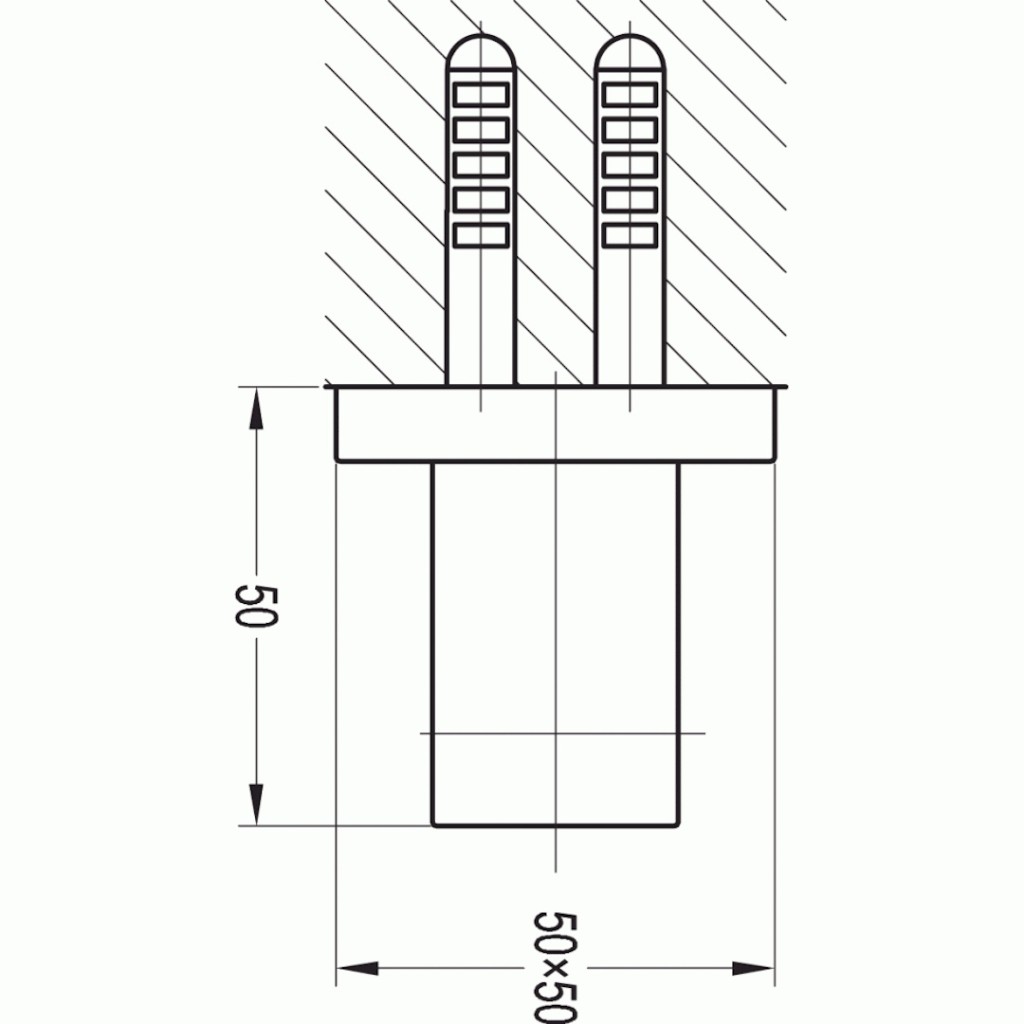 Flova Square Brass Hand Shower Holder KI8876A