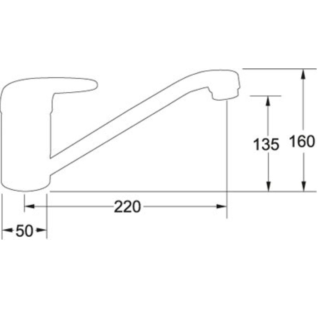 X Franke Pro Top Lever Kitchen Sink Mixer Tap