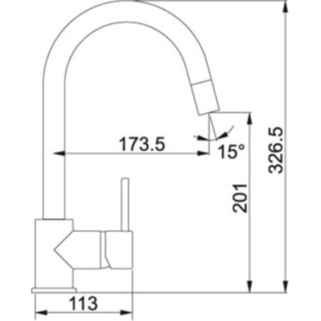 X Franke Aria Pull Out Nozzle Kitchen Sink Mixer Tap