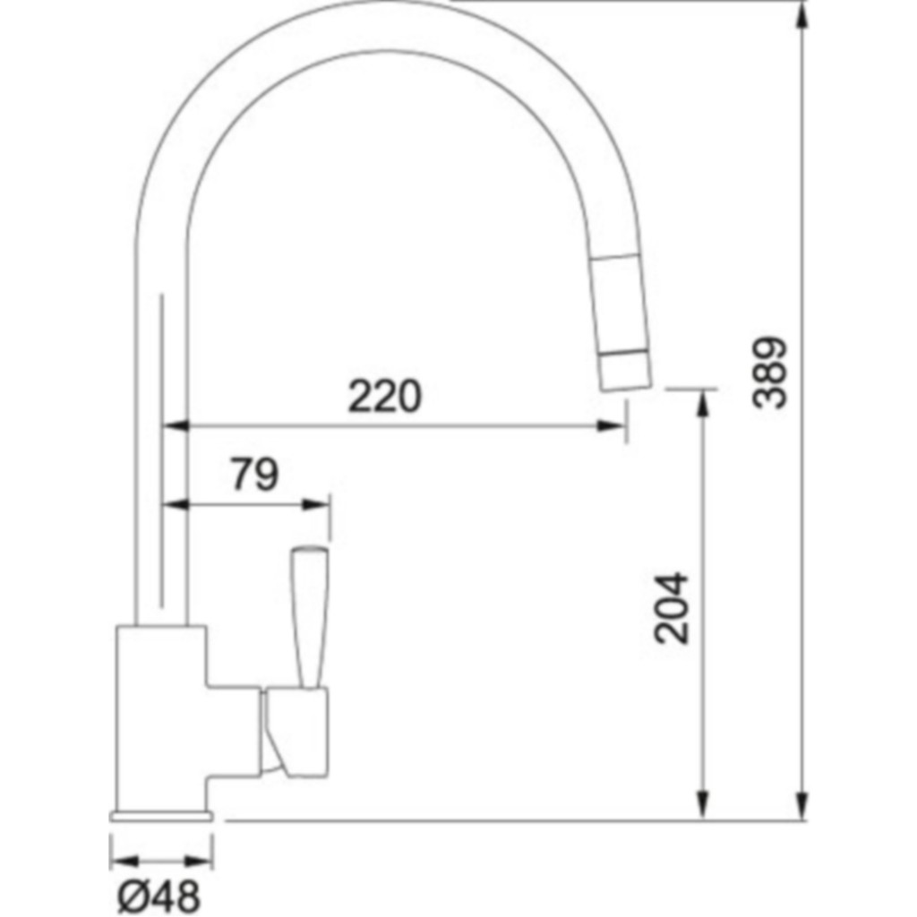 X Franke Fuji Pull Out Nozzle Kitchen Sink Mixer Tap