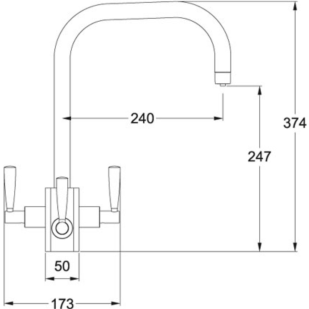 X Franke FilterFlow Kubus Kitchen Sink Mixer Tap