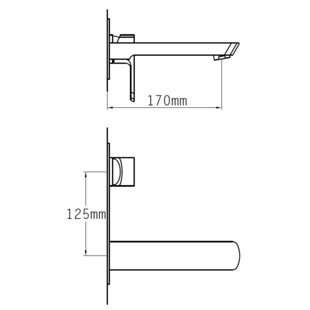 Tre Mercati Vamp 2 Hole Wall Mounted Basin Mixer 43095