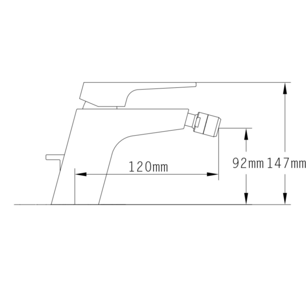 Tre Mercati Wilde Mono Bidet Mixer With Pop Up Waste 47080