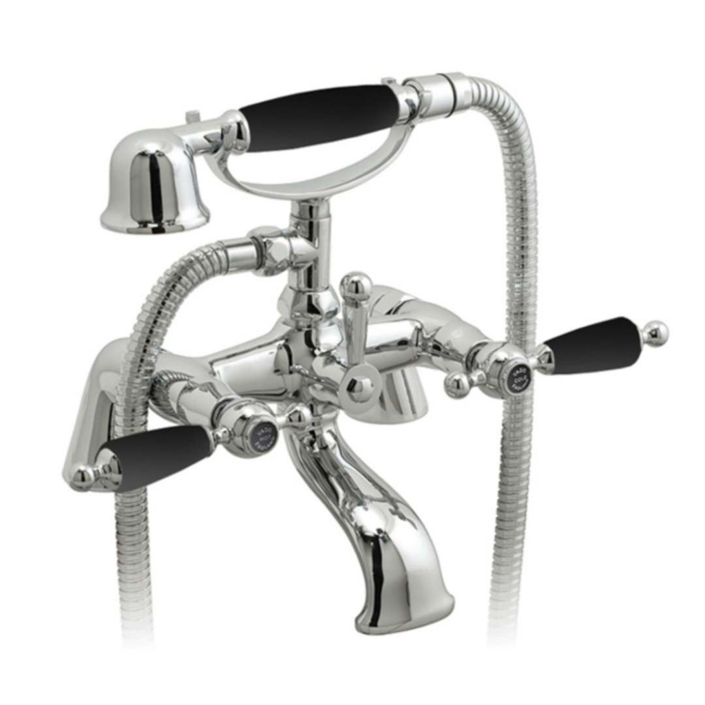 Vado Kensington Exposed Bath Shower Mixer With Shower Kit Chrome and