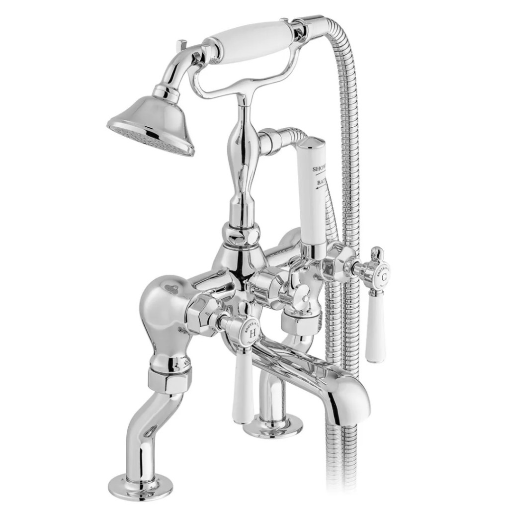 Vado Axbridge Exposed Bath Shower Mixer With Shower Kit Chrome BCAXB