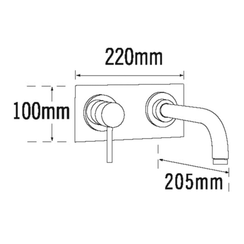 Tre Mercati Milan 2 Hole Wall Mounted Basin Mixer 63090