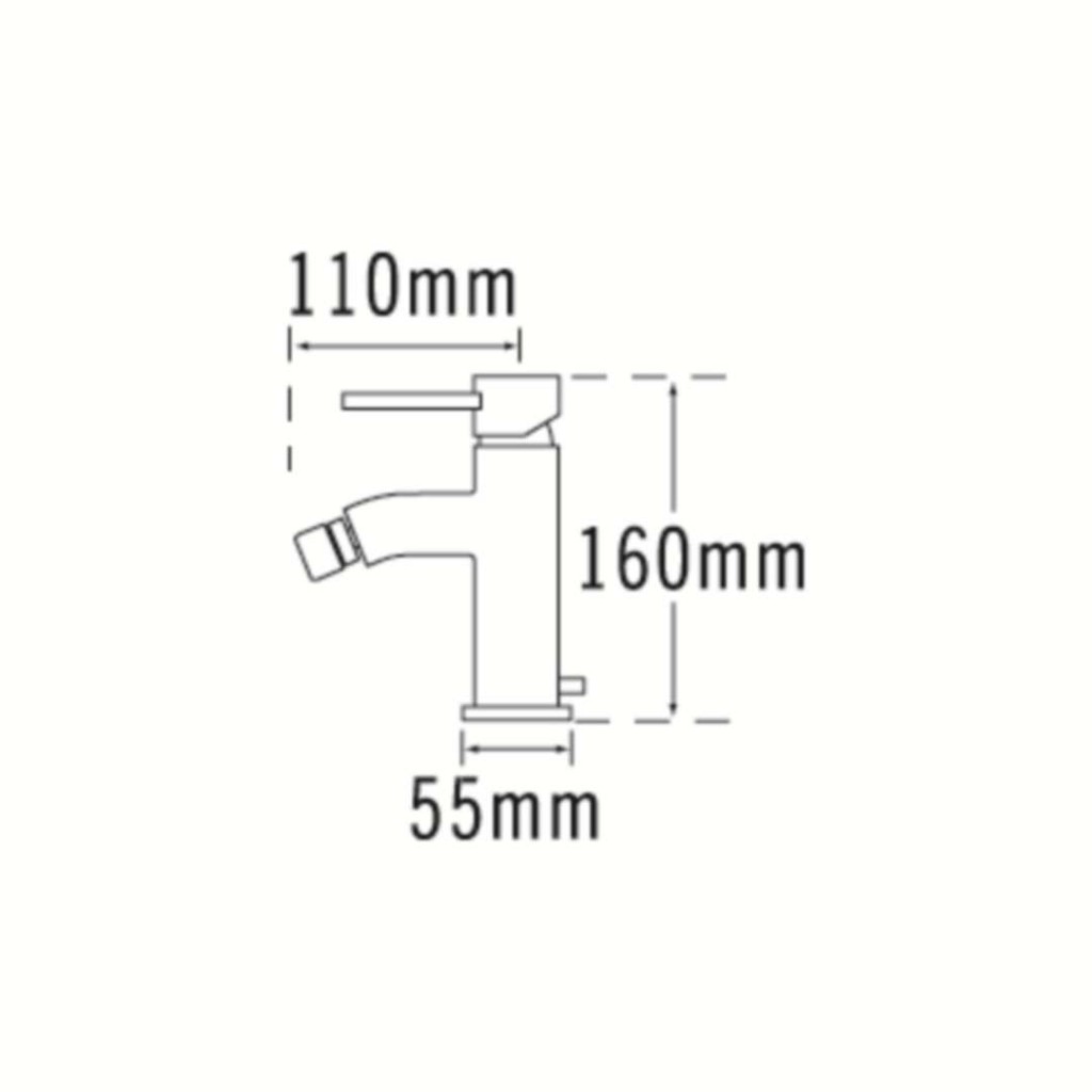 Tre Mercati Milan Black Mono Bidet Mixer With Pop-up Waste 63380