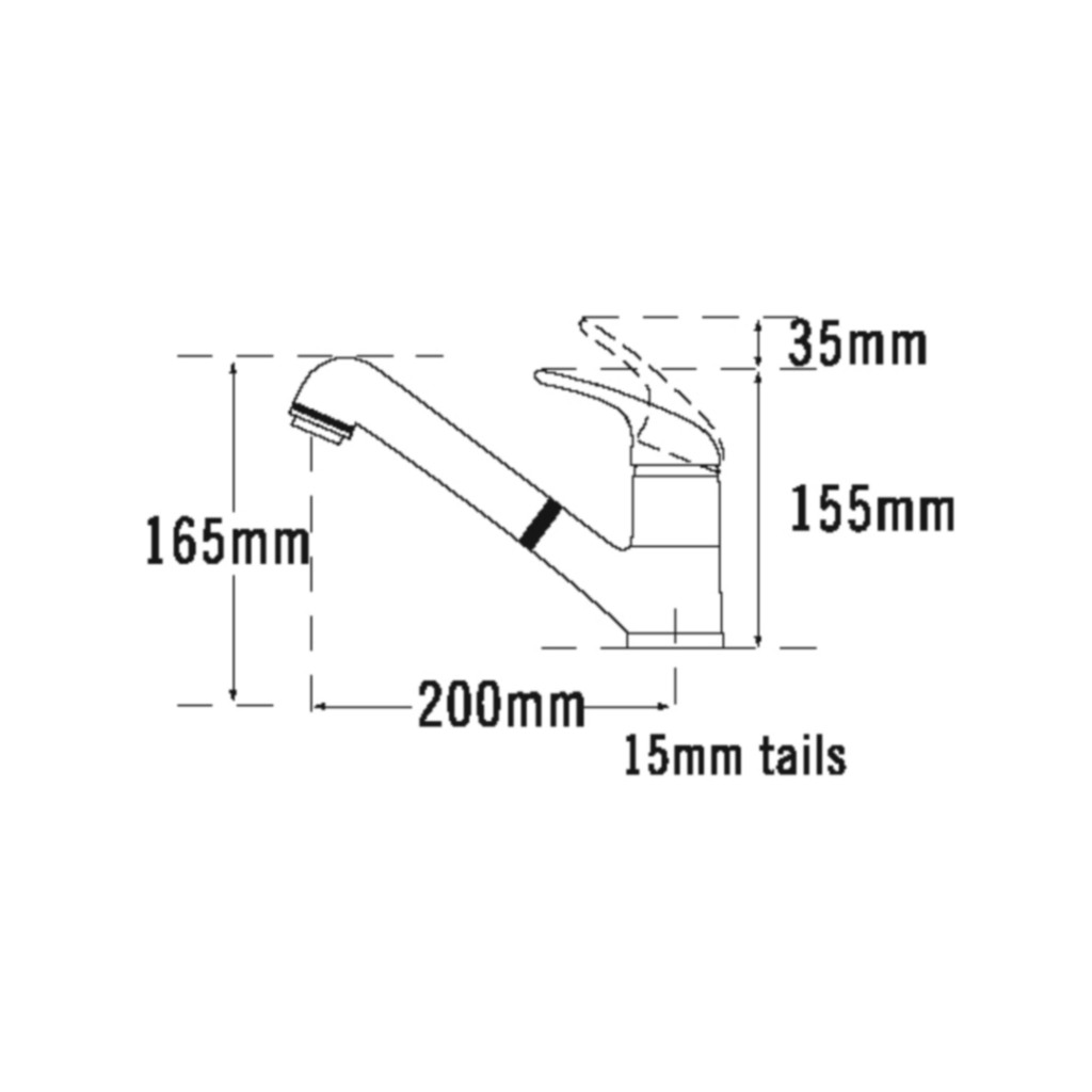 Tre Mercati Modena Standard Dual Flow Mono Sink Mixer 173