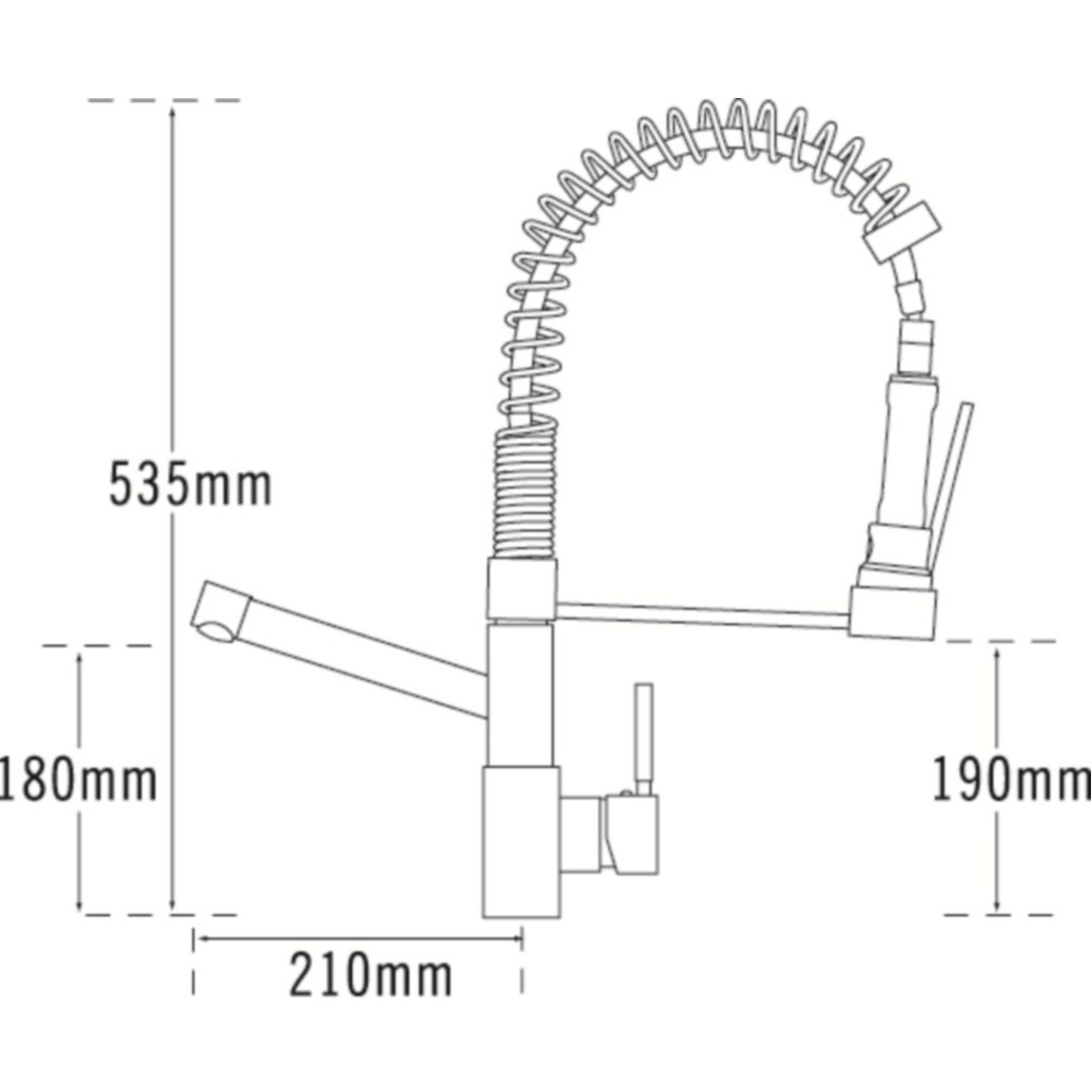 Tre Mercati Baby Chef Professional Mono Sink Mixer With Flexible Spray 165