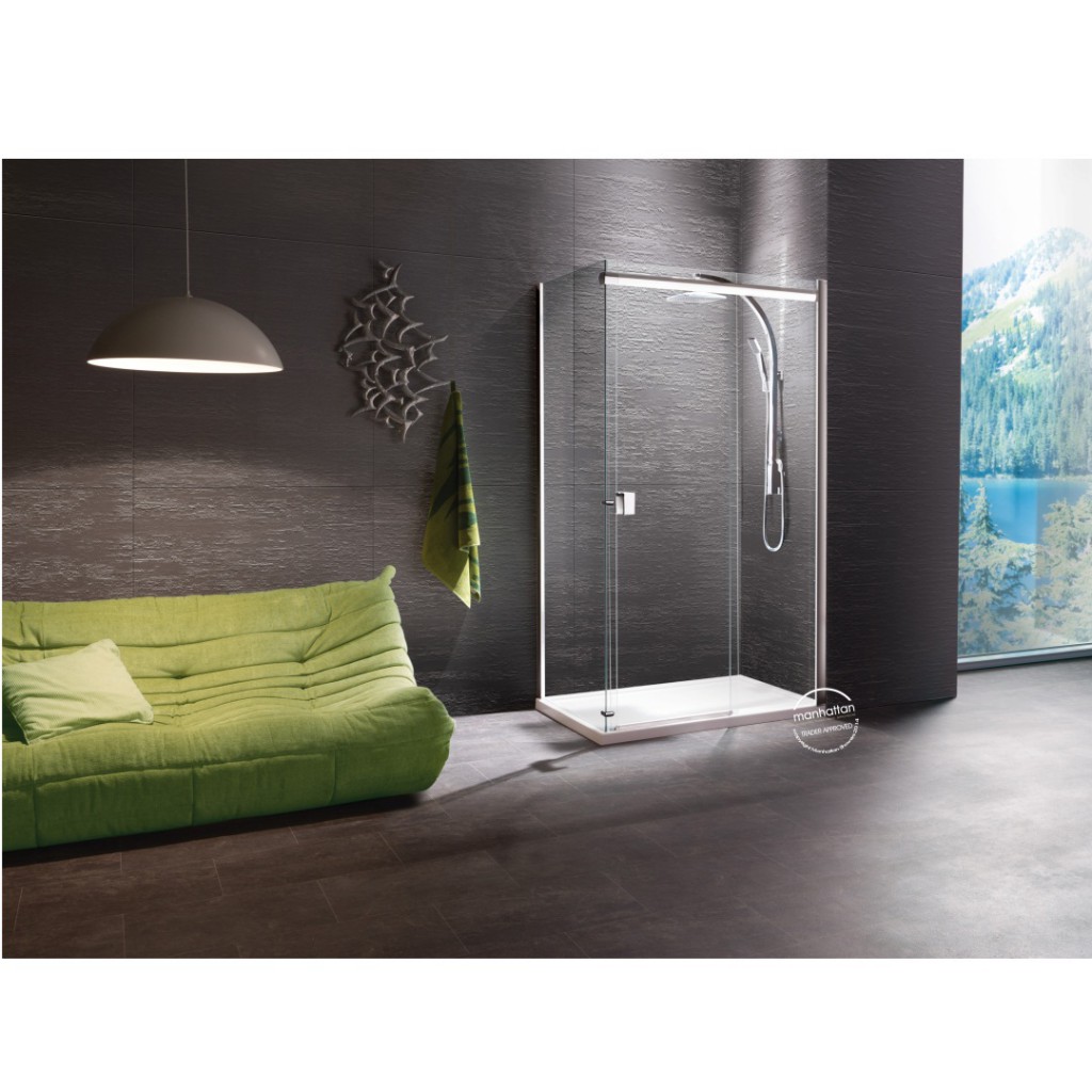 Manhattan 8 Straight Slider & Side Panel Shower Enclosure