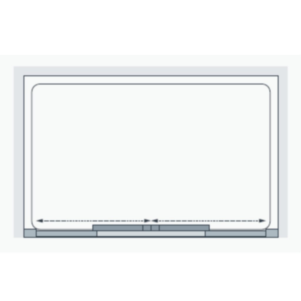 Lakes Classic Semi-Frameless Double Slider Door